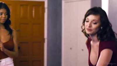 Hot, sexy babes with their revealing outfits playing billiards