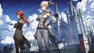 I animated this Jean and Diluc official art