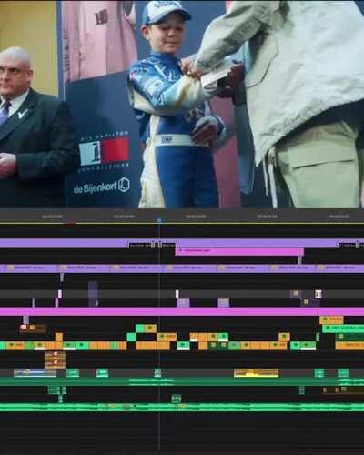 [EDIT] Lewis Hamilton x Tommy Hilfiger Event video timeline side by side