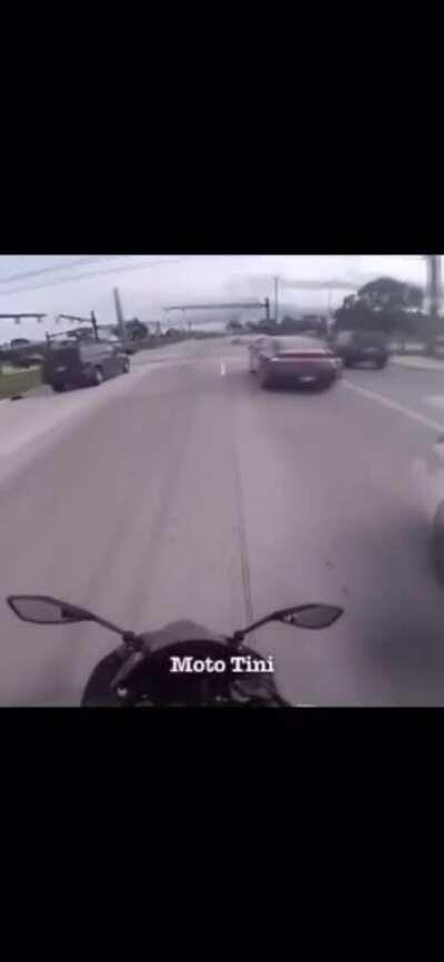 This is why people say bikers are bad (they are not) just dont run away and actually pull over.