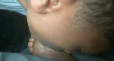 Licking my aunt soles