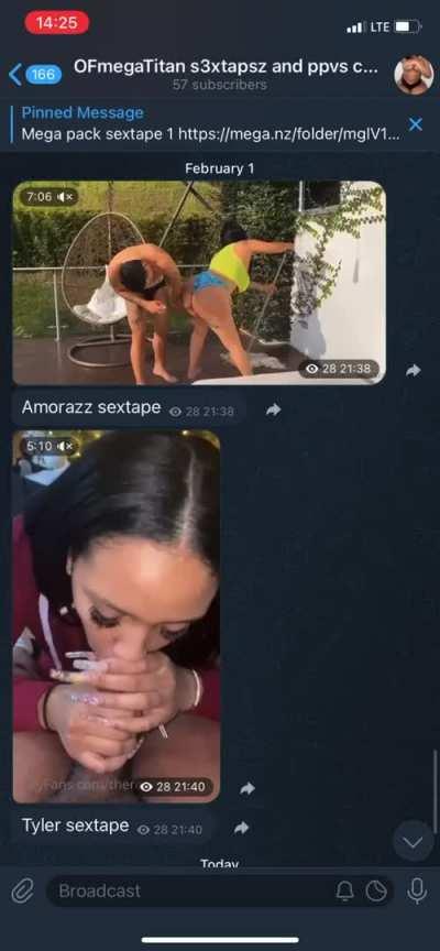 Dm to Join Vip tele now $$, lifetime access, 1500+ thick baddies sextapes, 600+ mega packs, daily drops