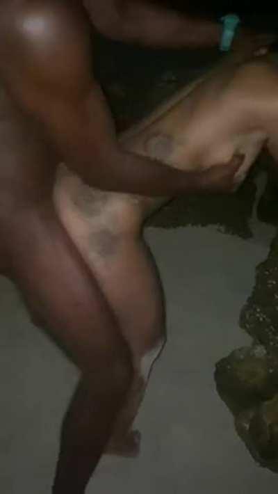 Fucking with several guys in the stone on one private beach!!!