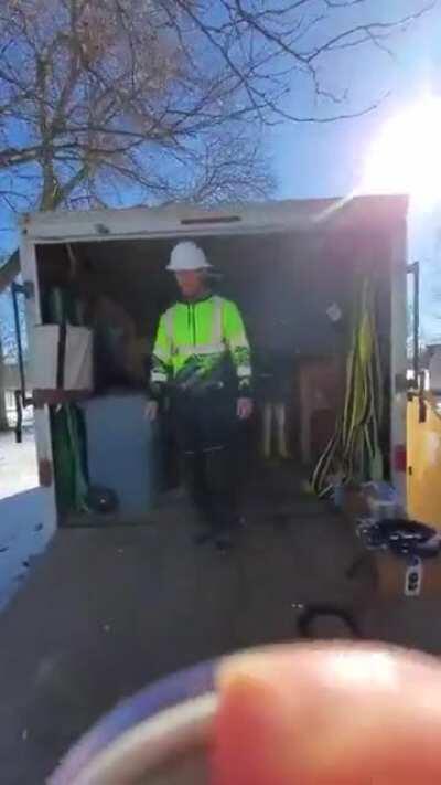 Lady Harassing Cell Tower Workers For Installing 