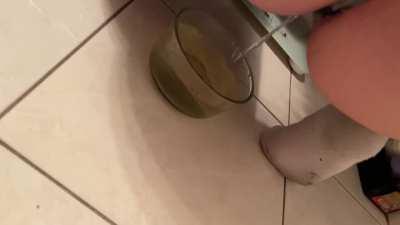 Femdom drink from the cup