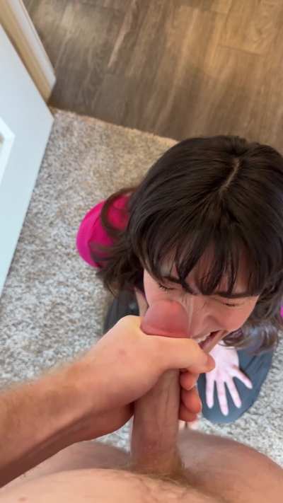 My husband likes to play silly pranks and I always end up covered in cum!