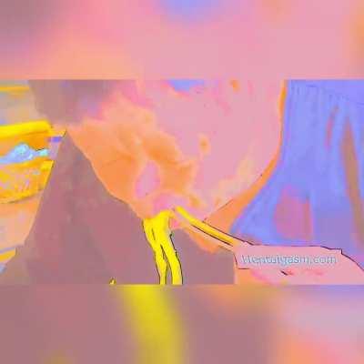 People slurping ramen, but it's hentai.