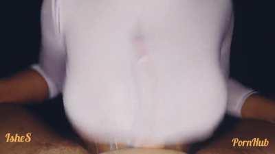 Titfuck & Cum in Her Shirt | Ishes