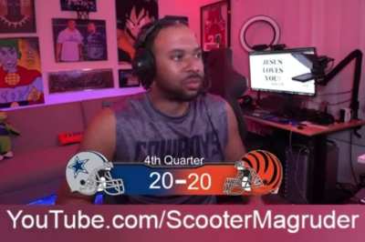 Dallas Cowboys fan reacting to Monday Night Football