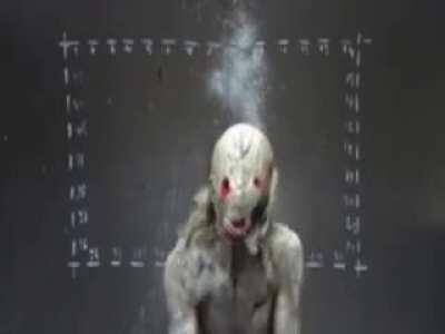 A performance of Olivier de Sagazan