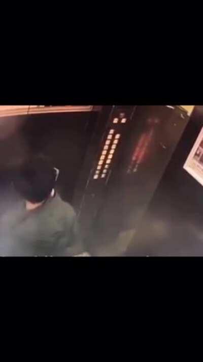 Homie pees on elevator and regrets it