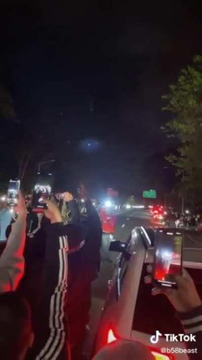 Illegal street race in NYC between a Trackhawk and a 340i