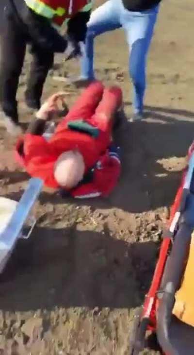 russian are shooting at ambulances, who are transporting woundeds. I think we all may understand what this medic says so there no need in translation (Kherson region, 25.02.2022)