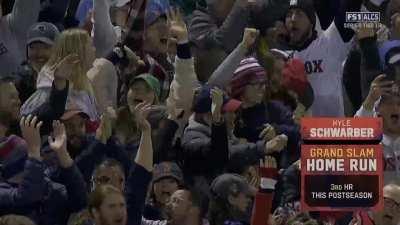 [Highlight] Schwarber hits a grand slam to put the Red Sox up 6-0, their third of this series!