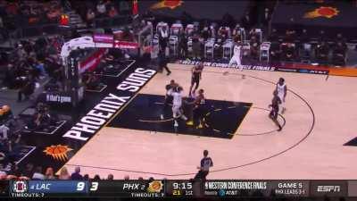 [Highlight] Beverley with a steal and Reggie Jackson with the thunderous a slam