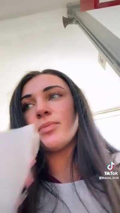 Who gave this human a vehicle and the means to drive it? I’m embarrassed for her.