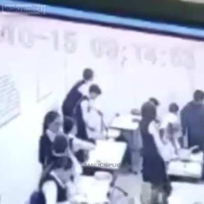 Student jumps out of classroom window