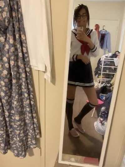 [oc] finally got to live out a bit of that school girl fantasy I’d missed out on 😭🤓✌️