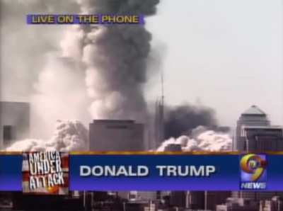 Donald Trump bragging that he has now the tallest building in Manhattan after the towers collapsed 