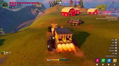 Made a madmax style hotrod. Used the piano for the engine