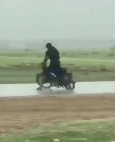 Happy guy on bike for Ryan