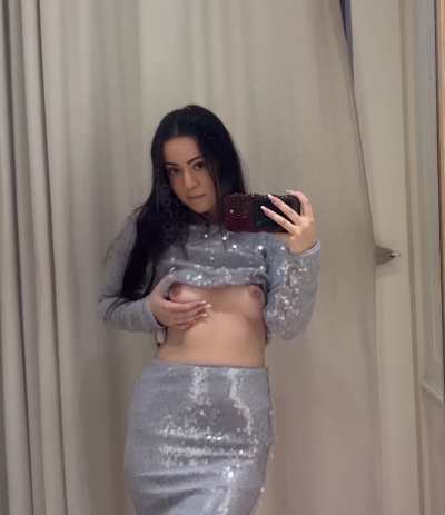 No bra makes shopping more fun