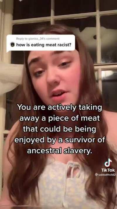 Eating meat is racist.