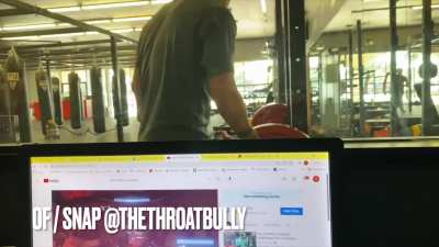 Sneaky gym deepthroat