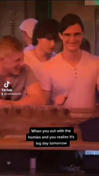 When you realise tomorrow is leg day