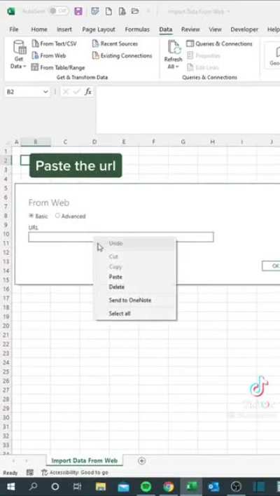Easy way of copying web data to excel