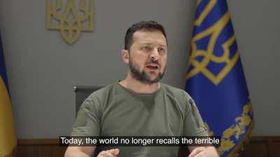 Zelensky’s speech at The Hague for the purpose of maintaining international law, with English subtitles
