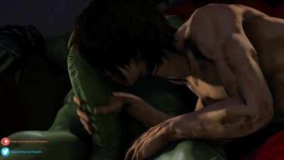 Orc Futa x Human Male Handjob [Xiopath]