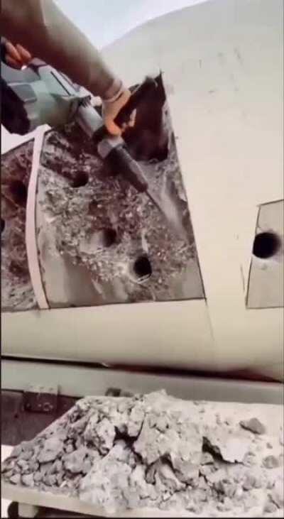 When concrete dries up in your mixer 😬...keep that mixer moving