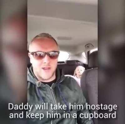 Dad is going to have his hands full with this little girl...