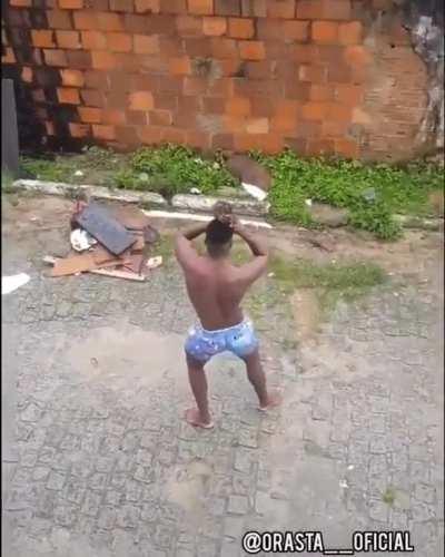 Really happy to be outside