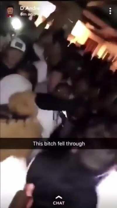 Partying a little too hard.