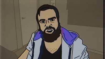 You Disingenuous Dense Motherfucker but it's animated in Joel Haver style