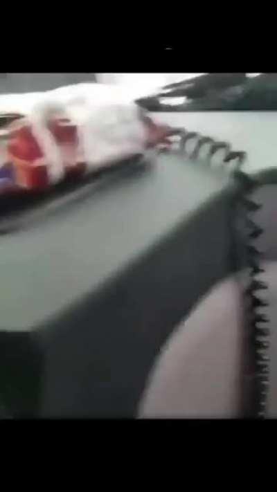 Endless collisions on a snowy road