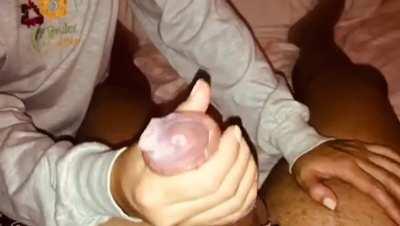 Cute asian jerk master