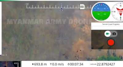 Myanmar military drone scores direct hit on resistance fighters