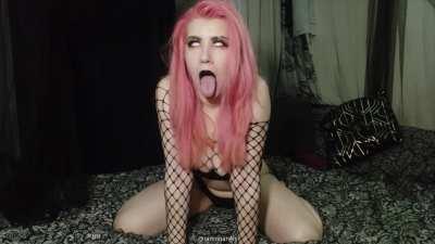 Ahegao Fishnet Goth
