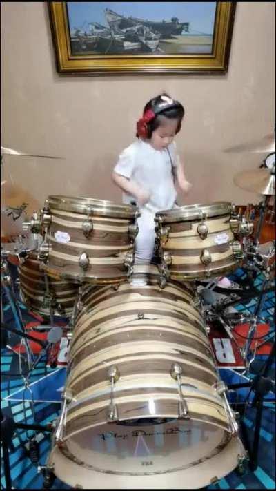 Girl and her drums