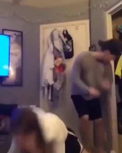 Direct hit in the face