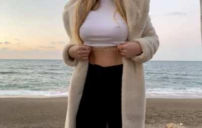 What would you do if you saw me flashing my boobies? [f]