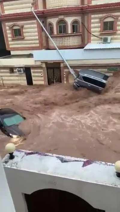 Jeddah yesterday due to heavy rain