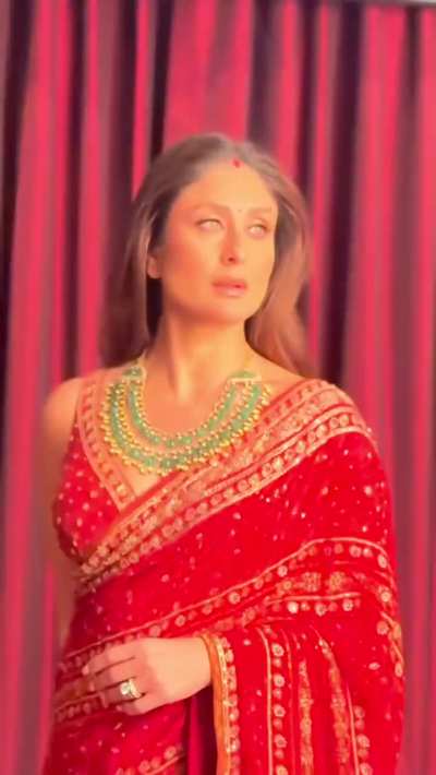 Love this red saree look