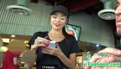 Excellent service from an Asian waitress