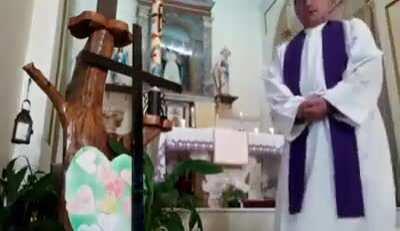 Priest in Italy live streams mass, activates filters by mistake
