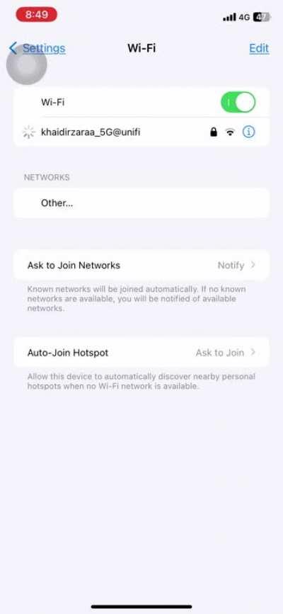 Why my iphone suddenly cant connect to 5ghz wifi ? but can connect to 2.4 ghz. My modem doesnt have problem because ive already try my friend hotspot. also ive already factory reset my iphone but it shows the same problem. Anyone has idea to fix ?
