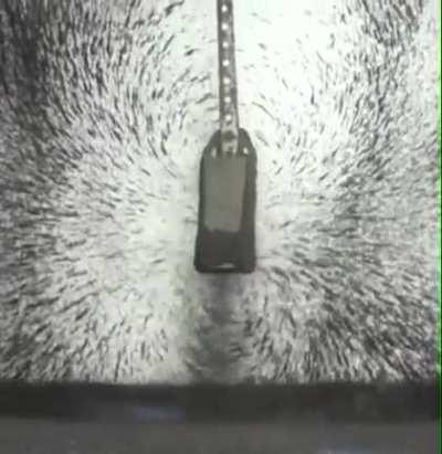 Slow motion video showing magnetic fields